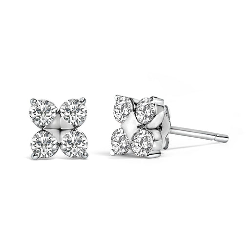 Bids.com 10K White Gold 1/2 Cttw Lab Grown Diamond Snowflake Stud Earrings Earrings White Smoke White.Gold / -,Yellow.Gold / -