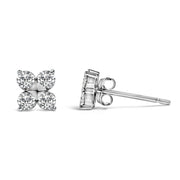 Bids.com 10K White Gold 1/2 Cttw Lab Grown Diamond Snowflake Stud Earrings Earrings White Smoke White.Gold / -,Yellow.Gold / -