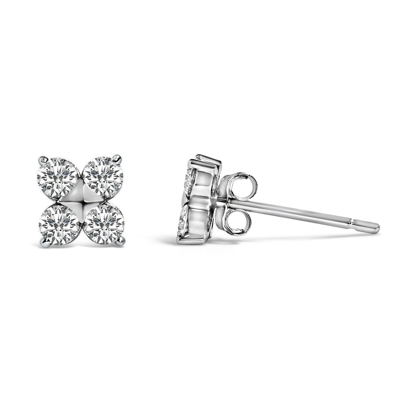 Bids.com 10K White Gold 1/2 Cttw Lab Grown Diamond Snowflake Stud Earrings Earrings White Smoke White.Gold / -,Yellow.Gold / -