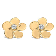 Bids.com 10K White Gold 1/3 Cttw Lab Grown Diamond Flower Petal Stud Earrings Earrings White Smoke Yellow.Gold / -