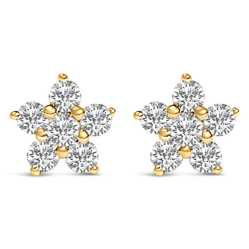 Bids.com 10K White Gold 1/2 Cttw Lab Grown Diamond Star Stud Earrings Earrings White Smoke Yellow.Gold / -