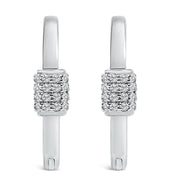 Bids.com 10K White Gold 3/8 Cttw Lab Grown Diamond Heart Shaped Huggie Hoop Earrings Earrings White Smoke White.Gold / -
