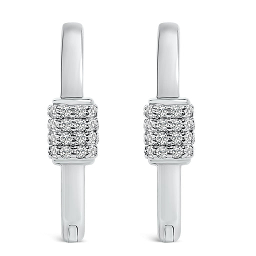 Bids.com 10K White Gold 3/8 Cttw Lab Grown Diamond Heart Shaped Huggie Hoop Earrings Earrings White Smoke White.Gold / -