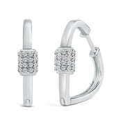 Bids.com 10K White Gold 3/8 Cttw Lab Grown Diamond Heart Shaped Huggie Hoop Earrings Earrings White Smoke White.Gold / -,Yellow.Gold / -