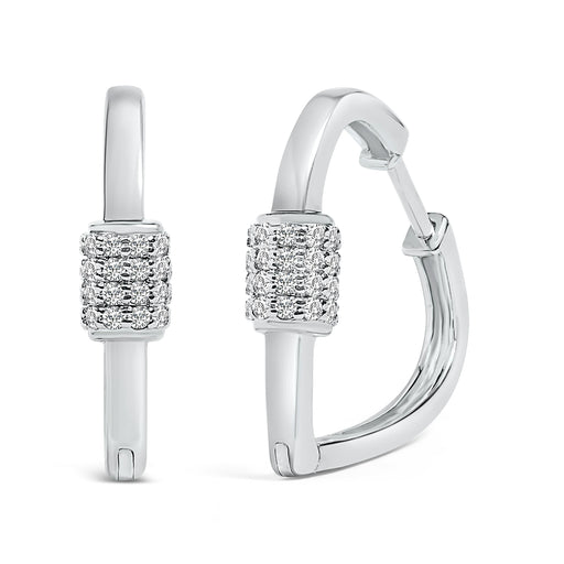 Bids.com 10K White Gold 3/8 Cttw Lab Grown Diamond Heart Shaped Huggie Hoop Earrings Earrings White Smoke White.Gold / -,Yellow.Gold / -