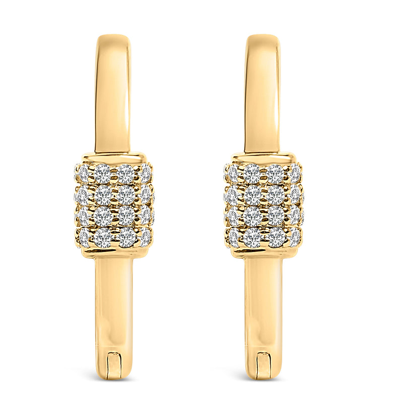 Bids.com 10K White Gold 3/8 Cttw Lab Grown Diamond Heart Shaped Huggie Hoop Earrings Earrings White Smoke Yellow.Gold / -