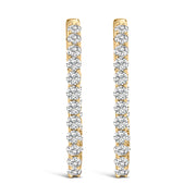 Bids.com 14K White Gold 1.0 Cttw Oval Lab Grown Diamond Hoop Earrings Earrings White Smoke Yellow.Gold / 1