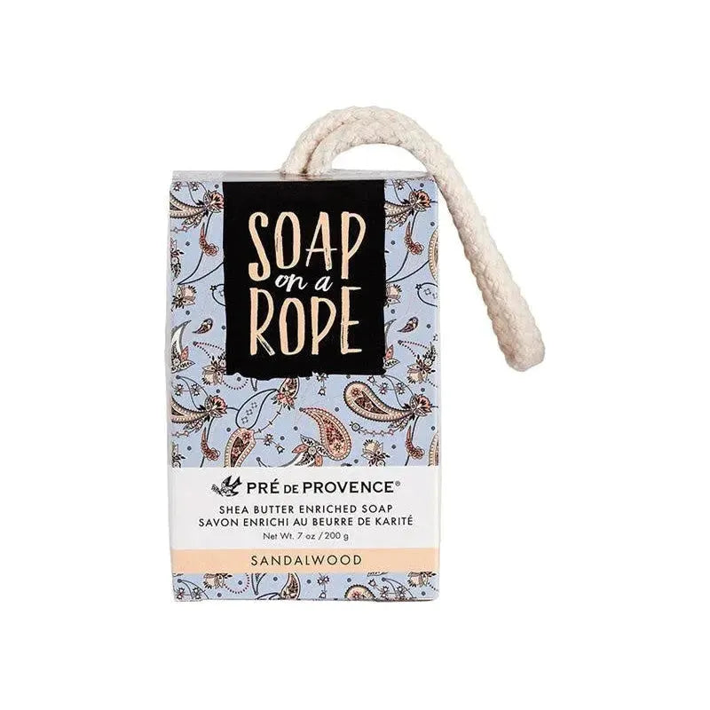 Pre De Provence Pre De Provence Soap On A Rope Sandalwood 7 Oz Bar Soap Light Gray