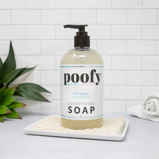 Poofy Organics Baby Everything Soap Naturally Unscented Bath Light Gray