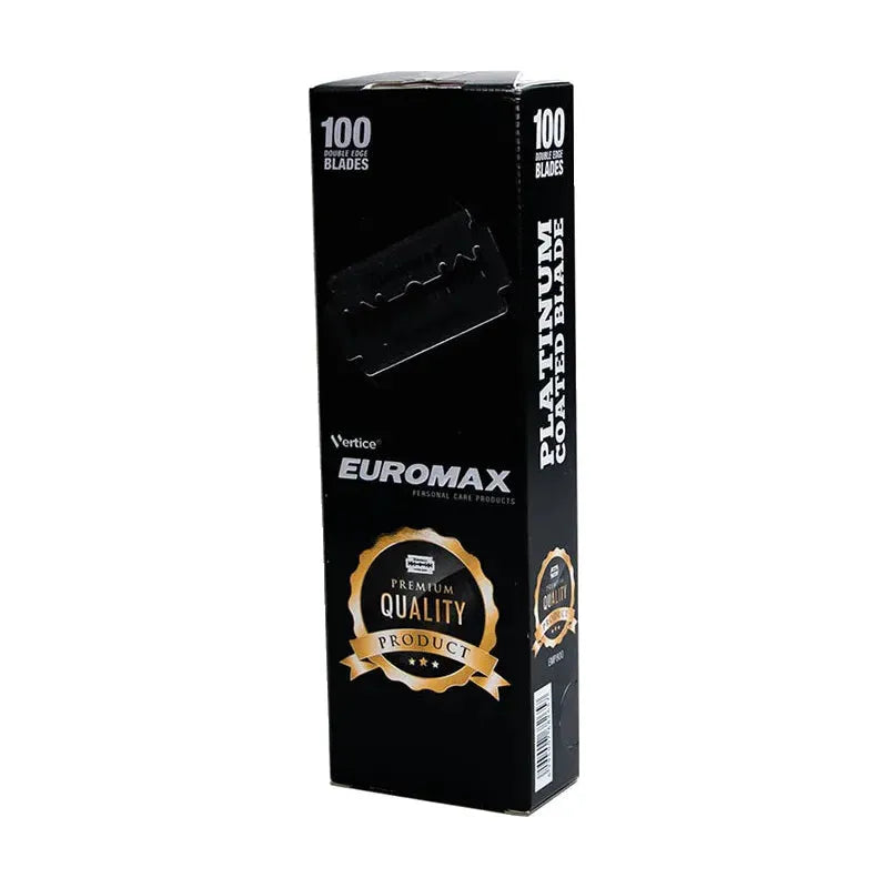 Euromax Euromax Platinum Coated Double Edge Razor Blades - 100 Blades Razor Blades Gray
