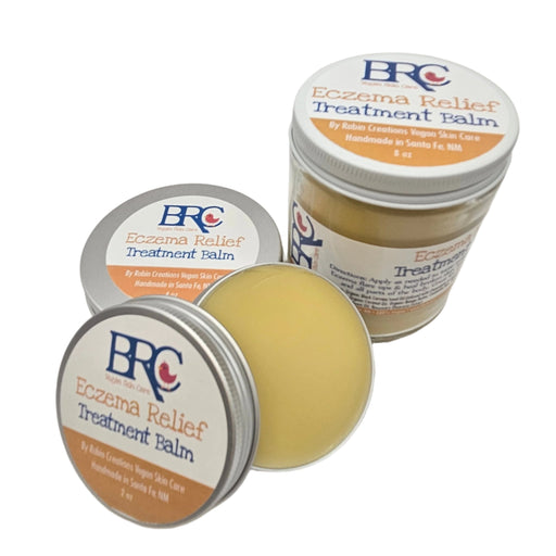 By Robin Creations Soothing Relief Eczema Healing Balm Skin Care Tan 8oz Glass Jar