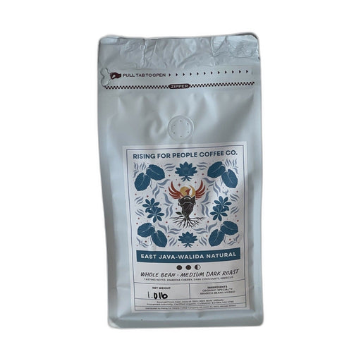 Rising For People Coffee Co. East Java Konang Springs Natural — Medium-Dark Roast Whole Bean Coffee Coffee Dark Gray 1 lb Whole bean,1 lb Espresso Grind,1 lb Standard Grind