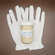 By Robin Creations Intense Eczema Healing Balm + Cotton Gloves Set - Adult & Children Sizes Accessories & Containers Light Gray 8oz Jar of Eczema Healing Balm / Adult (Medium/Large),8oz Jar of Eczema Healing Balm / Children (Small/ExtraSmall)