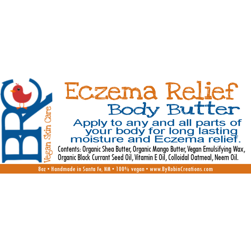 By Robin Creations Eczema Relief Soothing & Healing Body Butter New Products Chocolate 8oz Glass Jar,19oz Refill Pouch
