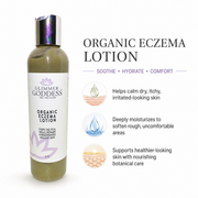 Glimmer Goddess® Organic Skin Care Organic Eczema Lotion – Soothing Relief & Skin Healing Lotions & Creams White Smoke 8 oz,4 oz,2 oz