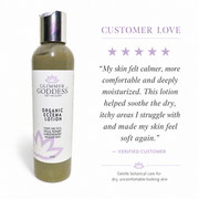 Glimmer Goddess® Organic Skin Care Organic Eczema Lotion – Soothing Relief & Skin Healing Lotions & Creams White Smoke 8 oz,4 oz,2 oz