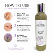 Glimmer Goddess® Organic Skin Care Organic Eczema Lotion – Soothing Relief & Skin Healing Lotions & Creams White Smoke 8 oz,4 oz,2 oz