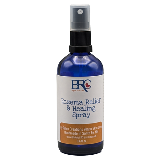 By Robin Creations Eczema Itch Relief & Healing Spray Skin Care Gray 3.4 oz Glass Spray Bottle