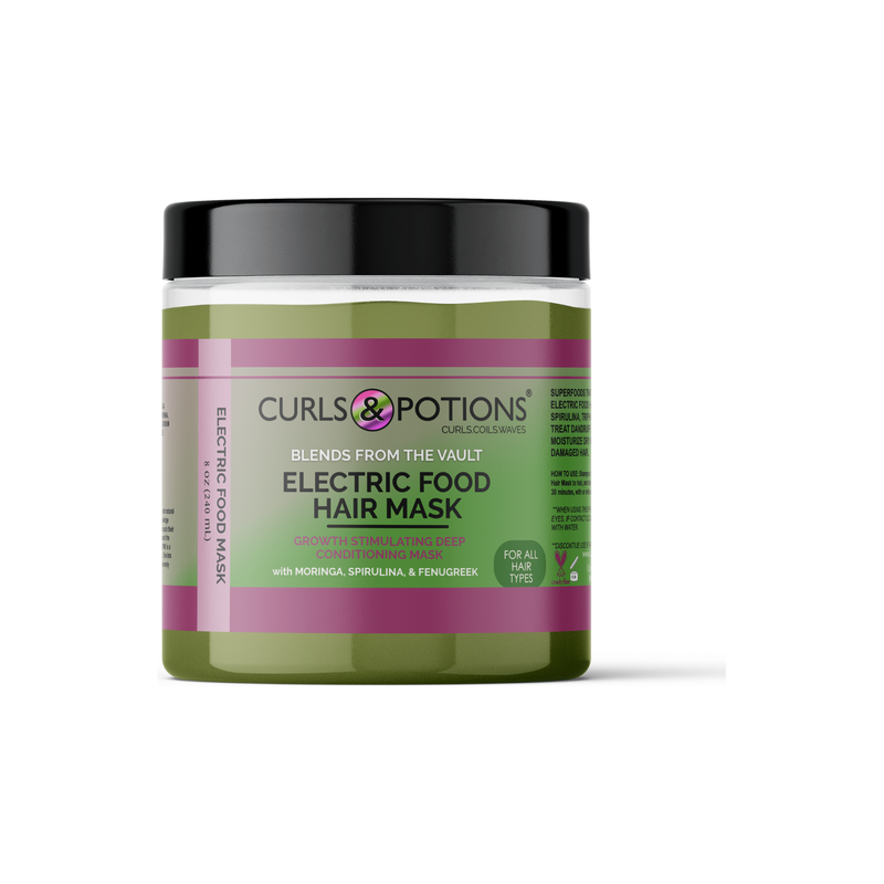Curls & Potions Blends: Electric Food Hair Mask Conditioner Dim Gray JAR