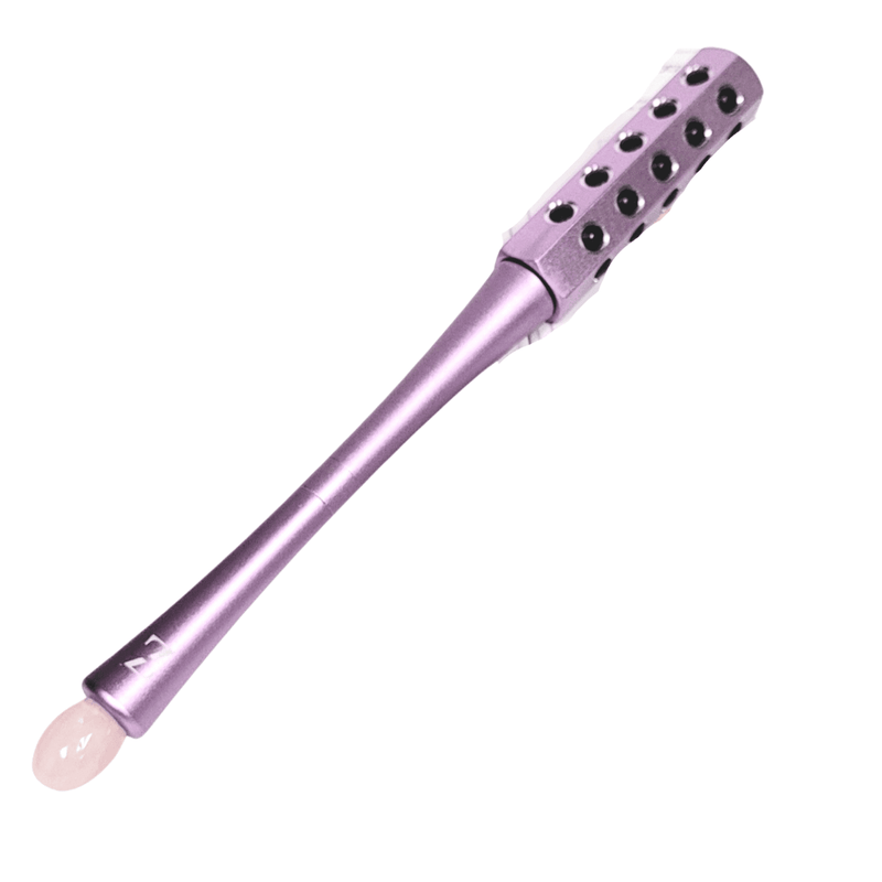 ZAQ Skin & Body Aria Germanium Massage Roller with Rose Quartz stone Dark Gray