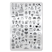UberChic Beauty Elements of Love Stamping Plate Lavender