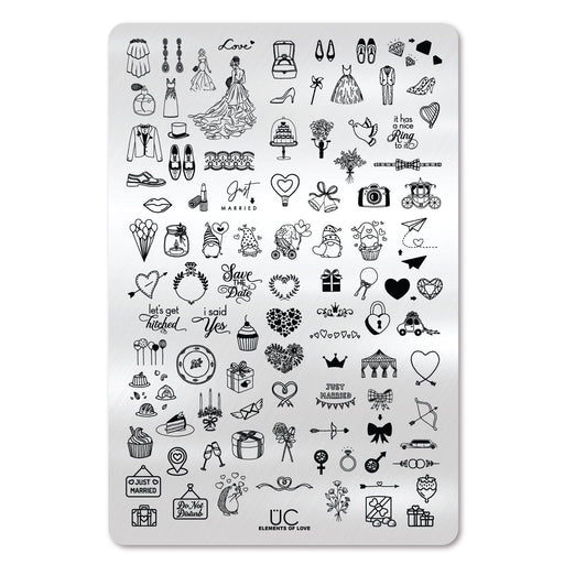 UberChic Beauty Elements of Love Stamping Plate Lavender