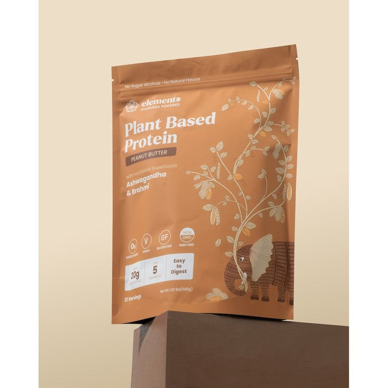 Elements Truffles Plant Based Protein Powder: Peanut Butter (21 Servings) Protein Light Gray