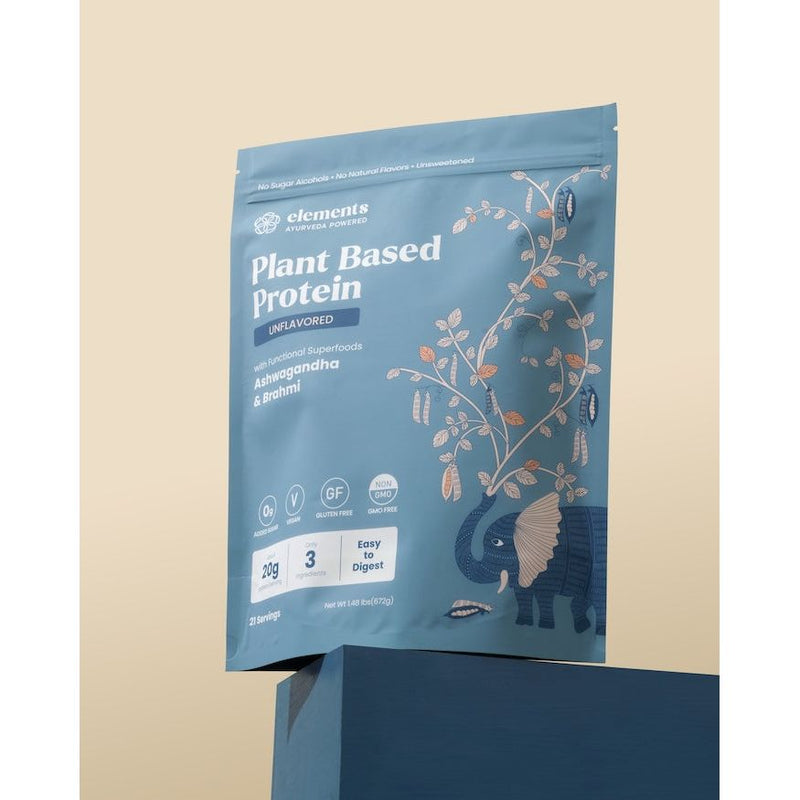 Elements Truffles Plant Based Protein Powder: Unflavored (21 Servings) Protein Light Gray