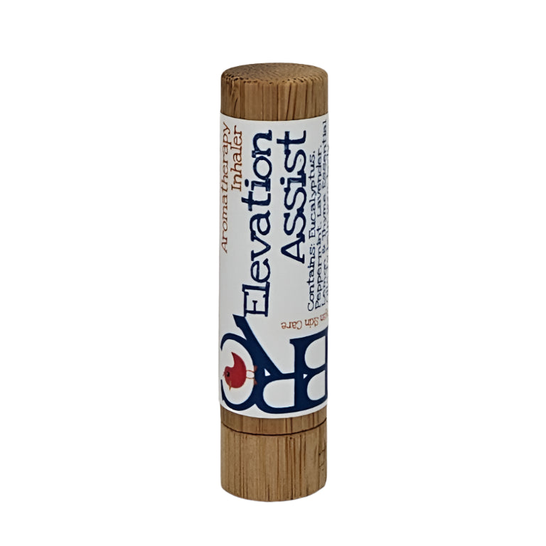 By Robin Creations Zero Waste Refillable Bamboo Aromatherapy Inhaler Aromatherapy Dark Olive Green Elevation Assist