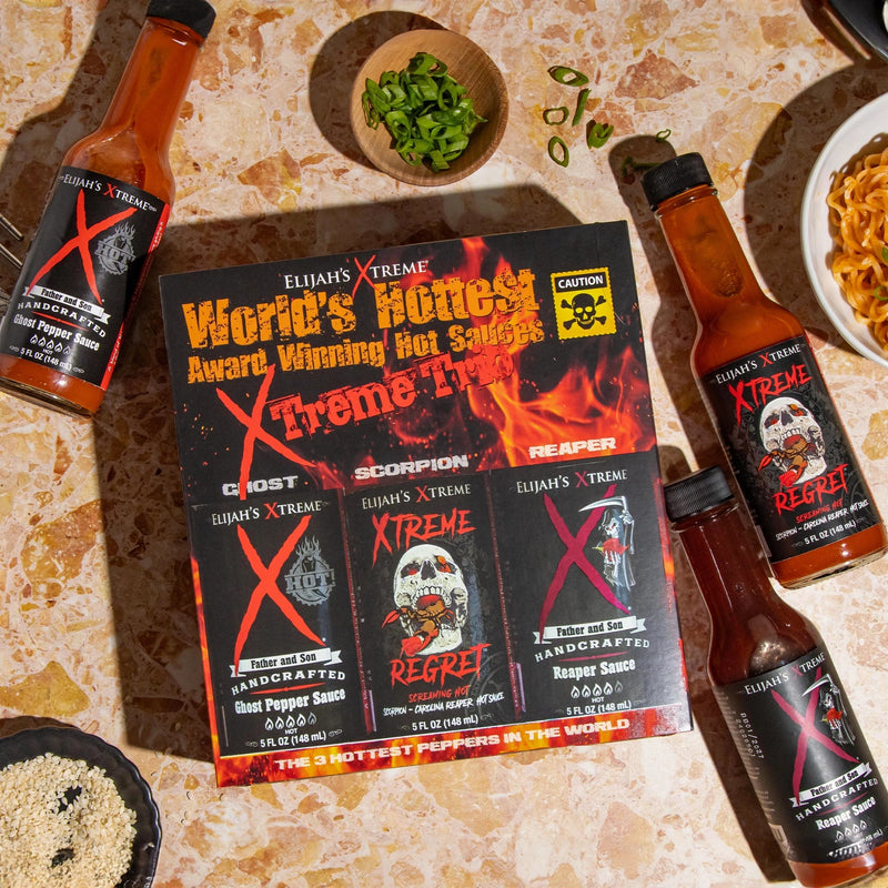 Elijah's Xtreme World's Hottest Xtreme Trio Hot Sauce Variety Pack Hot Sauce Dark Slate Gray