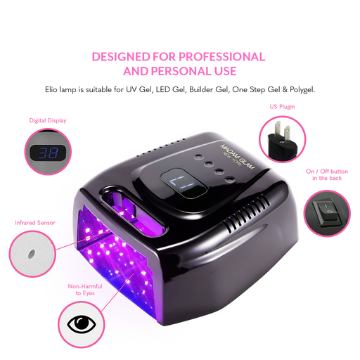 Madam Glam ELIO 2.0 Pro Lamp - US Plug Black
