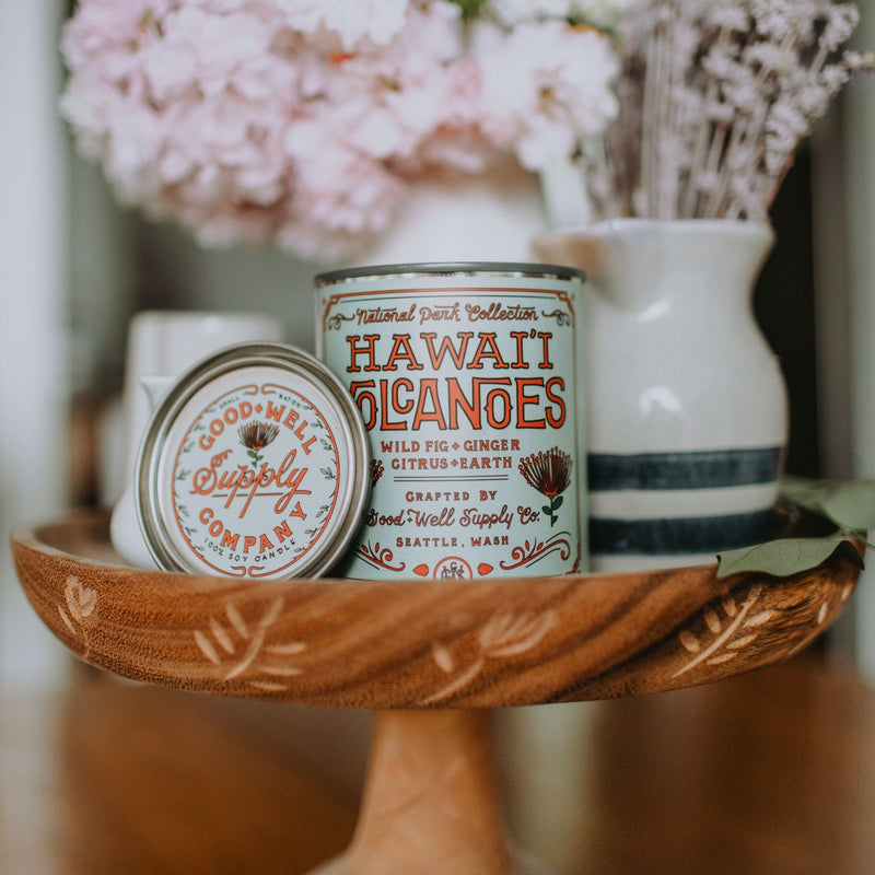 Good & Well Supply Co Hawai'i Volcanoes National Park Candle Candles Dark Gray Half Pint / 8oz / Cotton Wick,Pint / 14oz / Cotton Wick