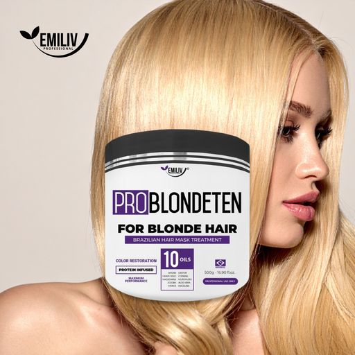 Emiliv Professional Emiliv Professional™ PROBLONDETEN 10 Oils for Blonde Hair - Color Restoration Mask 500g - 16.9 fl.oz Home Care Light Gray