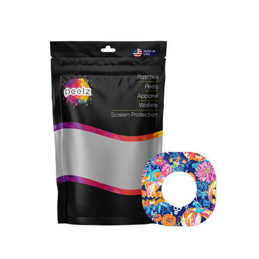 Peelz Enchanted Pumpkins Dexcom G7 and Stelo Patch Tape - Pump Peelz Patch Medical Tape White Smoke 12-Pack (Set of 12 Patches),4-Pack (Set of 4 Patches)