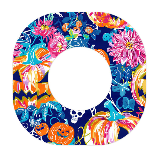 Peelz Enchanted Pumpkins Dexcom G7 and Stelo Patch Tape - Pump Peelz Patch Medical Tape White Smoke 12-Pack (Set of 12 Patches),4-Pack (Set of 4 Patches)