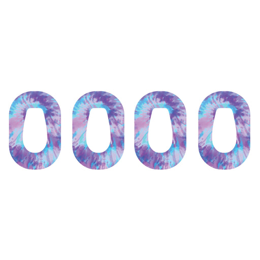 Peelz Endless Summer Tie-Dye Dexcom G6 Patch Tape - Pump Peelz Patch Medical Tape White Smoke 4-Pack Dexcom G6 Tape