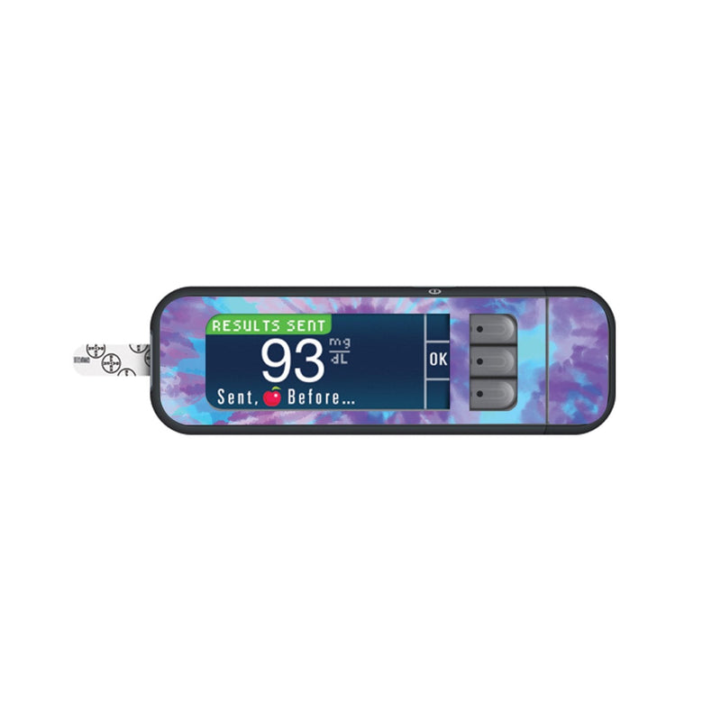 Peelz Endless Summer Tie-Dye Sticker for Bayer Contour Next Glucometer Peelz/Stickers White Smoke