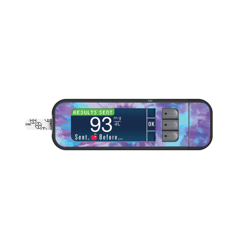 Peelz Endless Summer Tie-Dye Sticker for Bayer Contour Next Glucometer Peelz/Stickers White Smoke