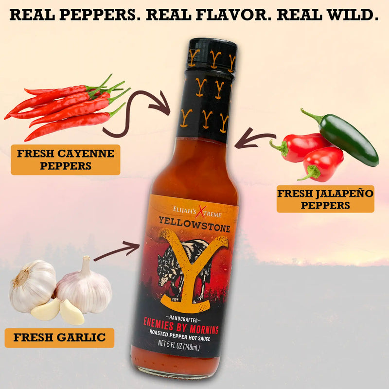 Elijah's Xtreme Enemies by Morning (Roasted Jalapeño) Hot Sauce Antique White