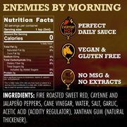 Elijah's Xtreme Enemies by Morning (Roasted Jalapeño) Hot Sauce Black