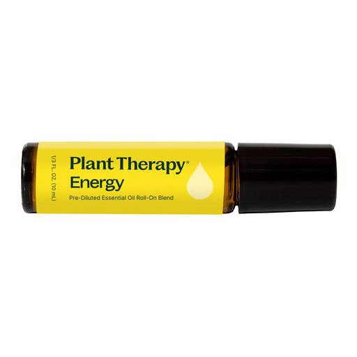 Plant Therapy Energy Essential Oil Blend Pre-Diluted Roll-On Essential Oil Black 10 mL