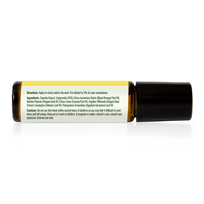 Plant Therapy Energy Essential Oil Blend Pre-Diluted Roll-On Essential Oil Black 10 mL