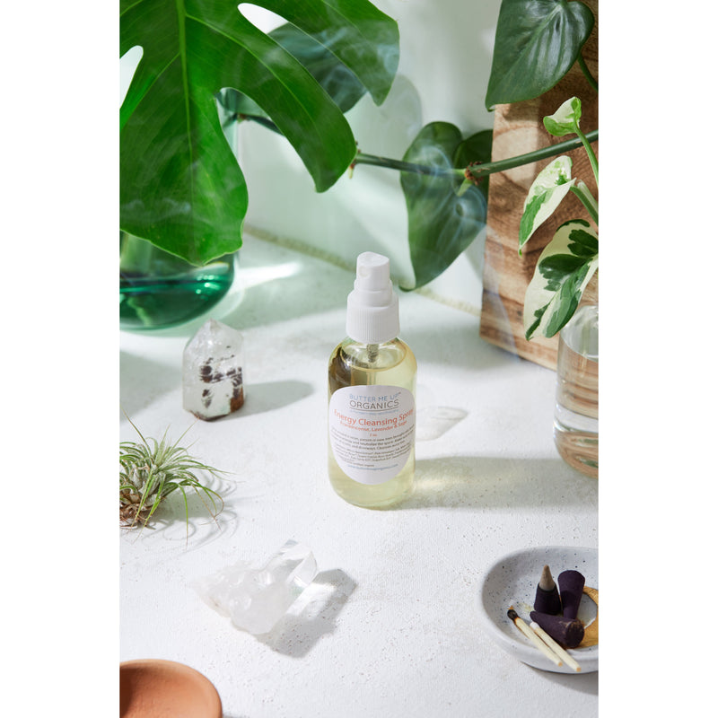 Butter Me Up Organics Organic Energy Cleansing Spray / Smudge Spray / Space Clearing / Energy Cleansing / Aura Cleansing / Purifying / Cleanse Negative Energy / Home Light Gray