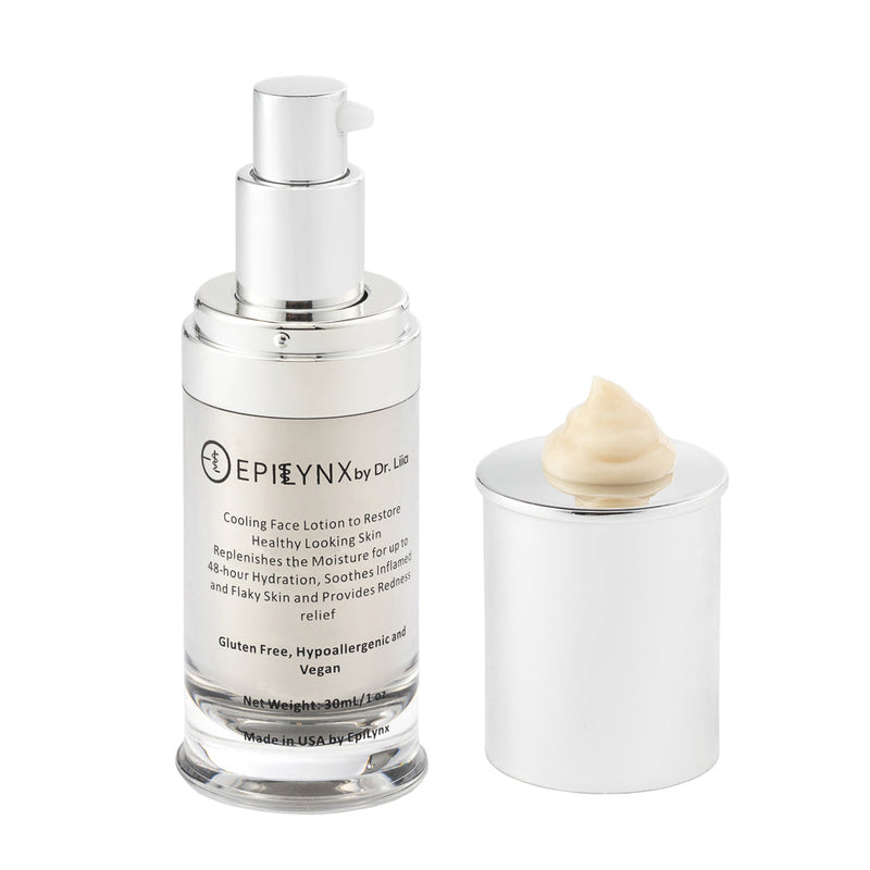 EpiLynx Lightweight Face Moisturizer for Sensitive & Dry Skin – Calming & Hydrating Face Serums Light Gray