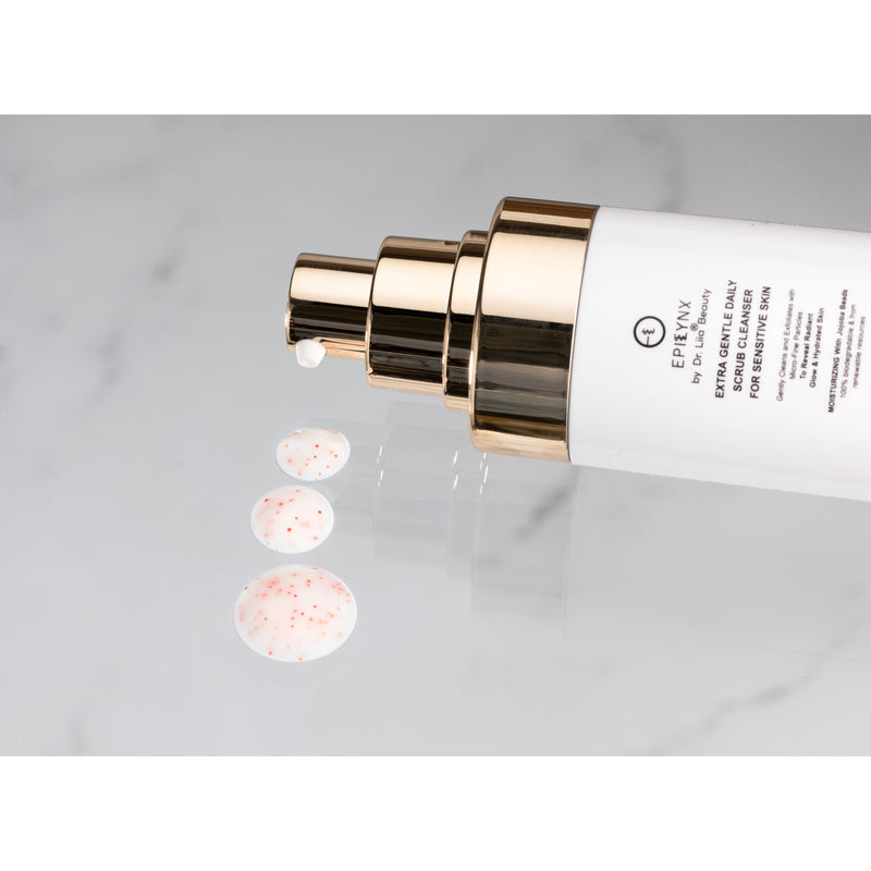 EpiLynx Gentle Exfoliating Face Scrub – Hyaluronic Acid, Aloe Vera & Biodegradable Jojoba Beads Face Cleanser Gray