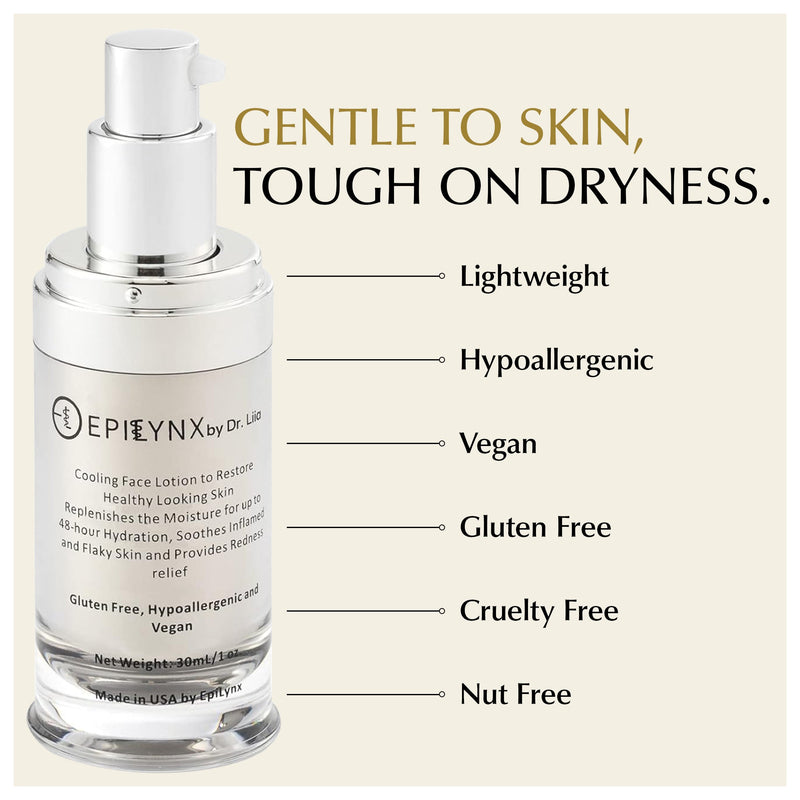 EpiLynx Lightweight Face Moisturizer for Sensitive & Dry Skin – Calming & Hydrating Face Serums Misty Rose