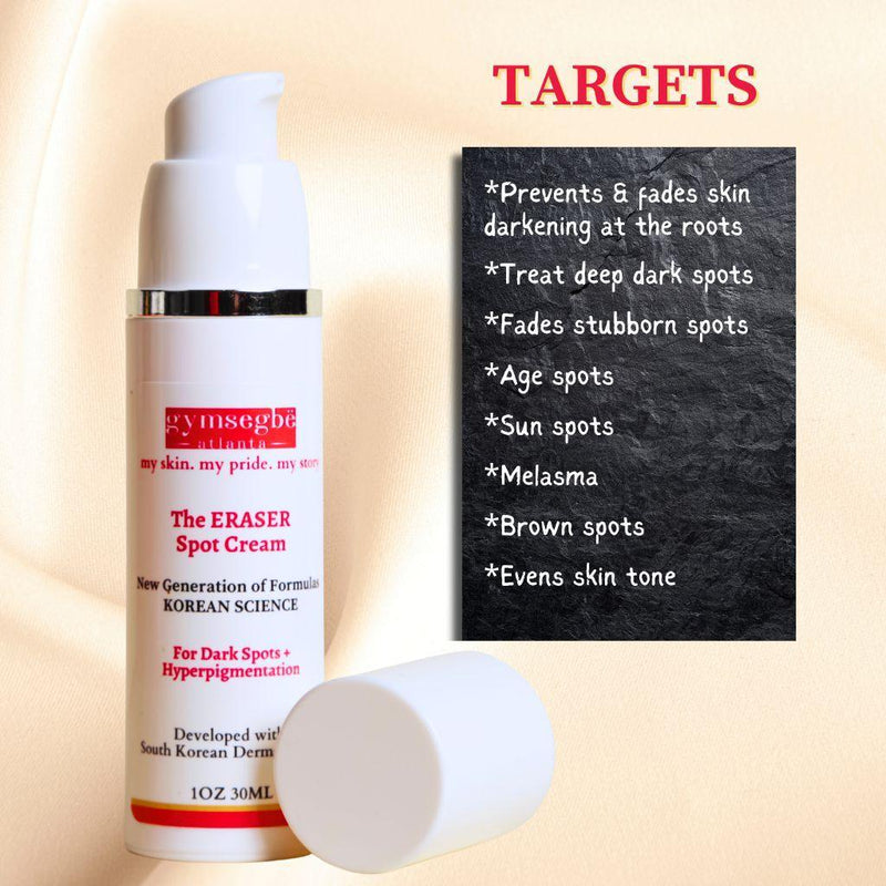gymsegbë The Eraser Spot Cream | Dark Spot Corrector Dark Spots, Hyperpigmentation Antique White 1 Bottle,2 Bottles Save $5.99,3 Bottles Save $9.98,4 Bottles Save $12.97