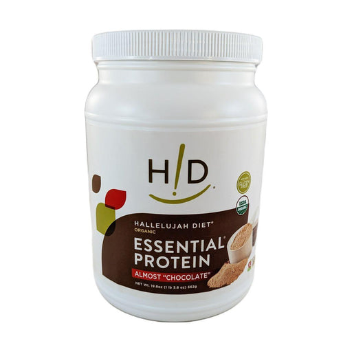 Hallelujah Diet Essential Protein Powder (Almost Chocolate Flavor) Protein Powder Light Gray