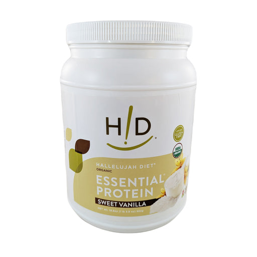 Hallelujah Diet Essential Protein Powder (Sweet Vanilla Flavor) Protein Powder Light Gray