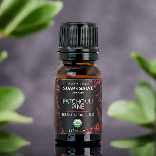 Chagrin Valley Soap & Salve Essential Oil Blend: Patchouli Pine Essential Oil Blend Dim Gray 10 ml Euro Dropper